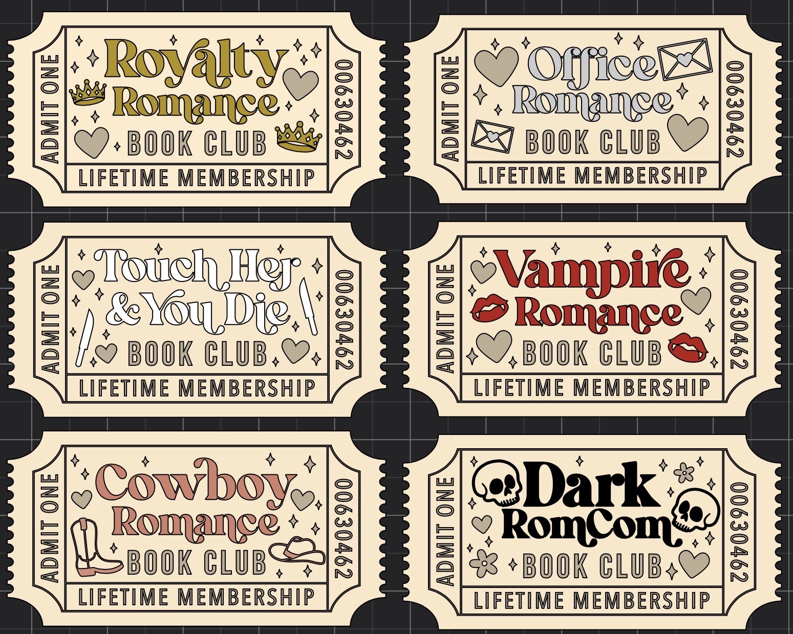 Bookshelf Trope Tickets