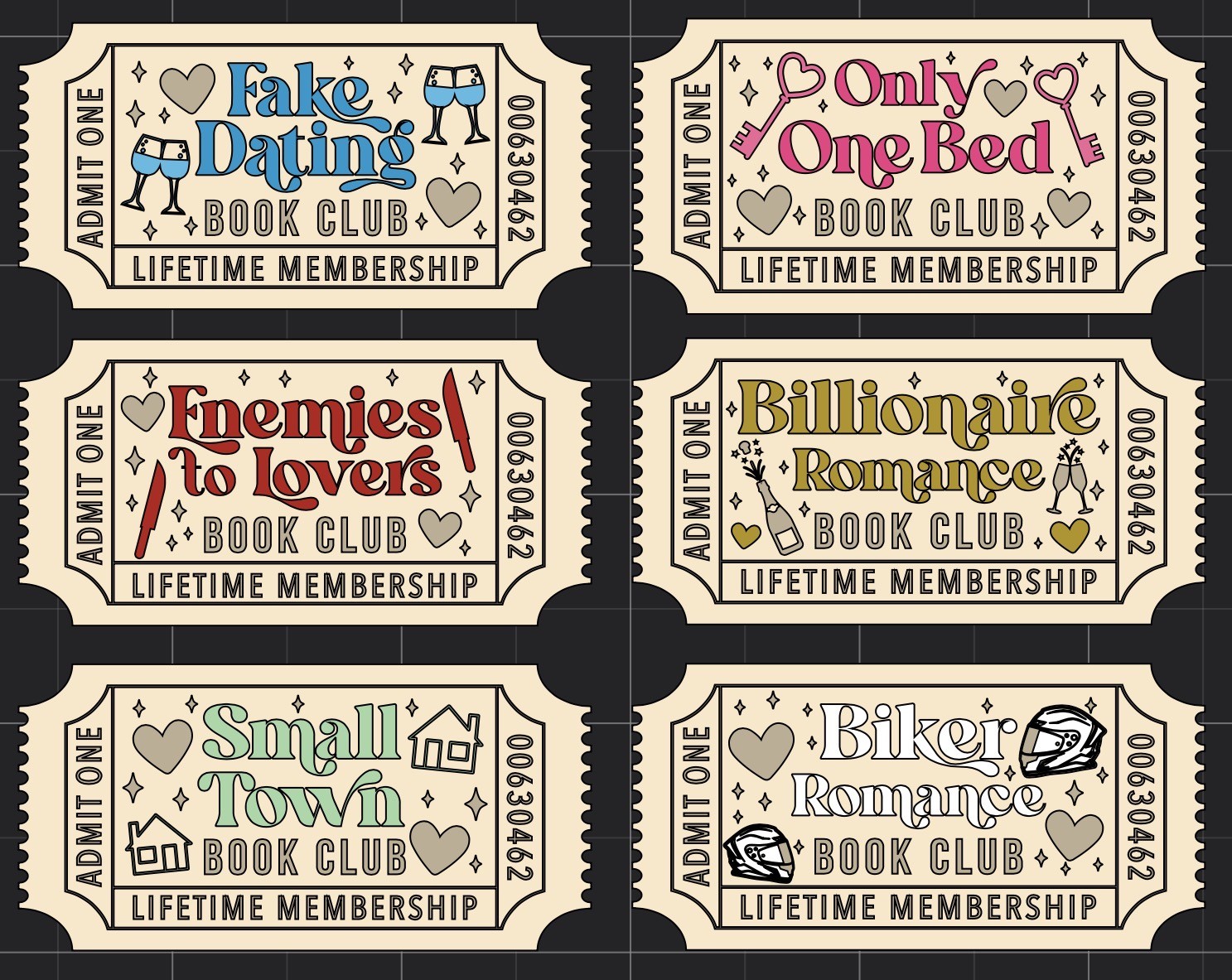 Bookshelf Trope Tickets