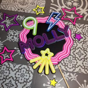 Neon Cake Toppers