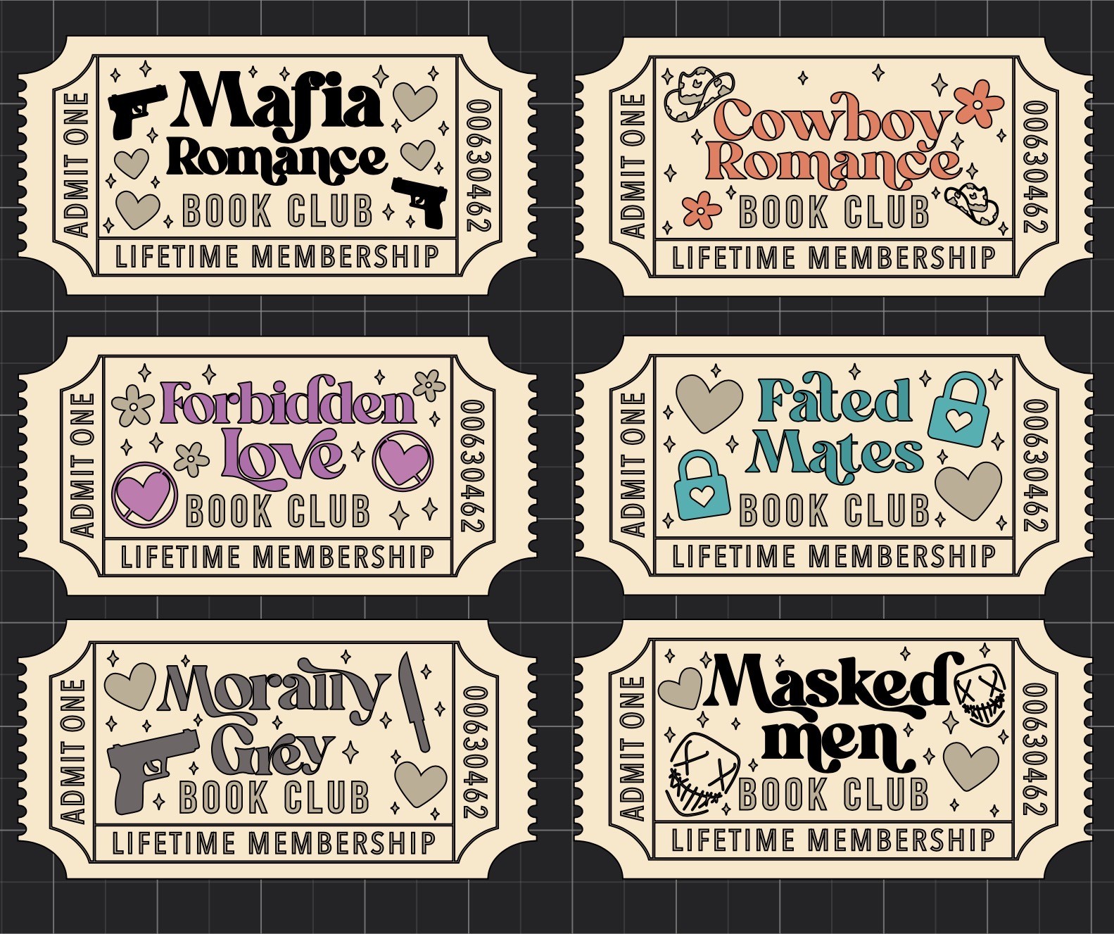 Bookshelf Trope Tickets