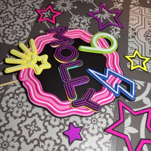 Neon Cake Toppers